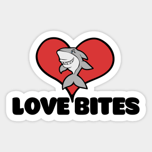 Loves bites shark Sticker